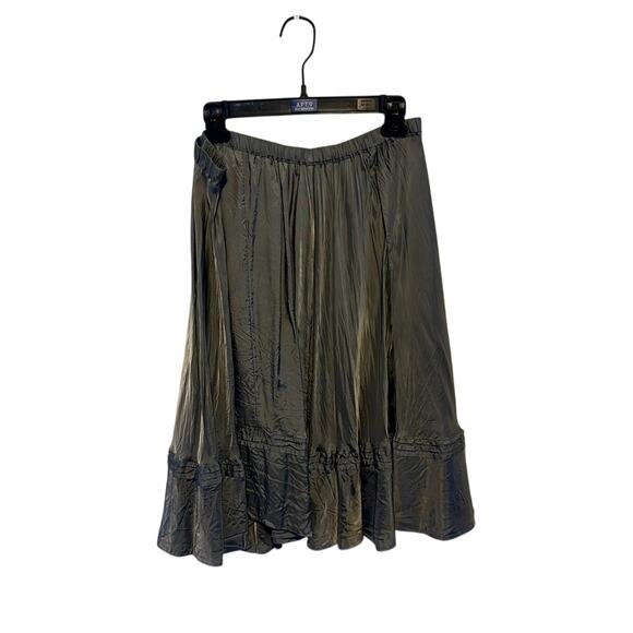 DKNY metallic peasant skirt metallic M - Picture 1 of 7